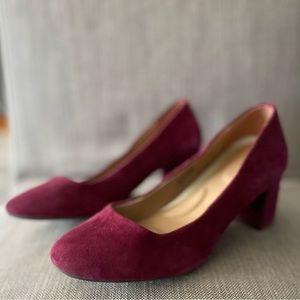 Suede Block Heel